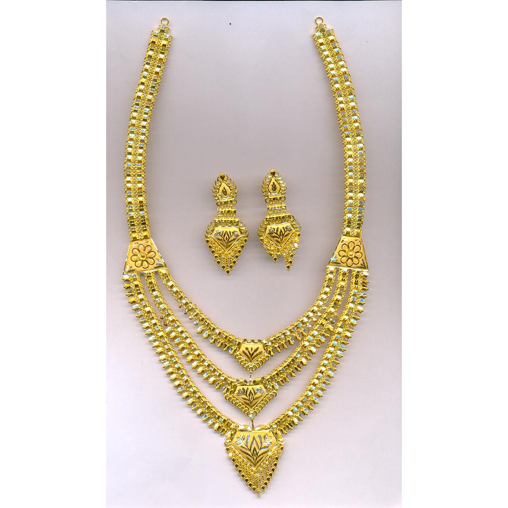 GOLD HALF SET LONG PLAIN FANCY