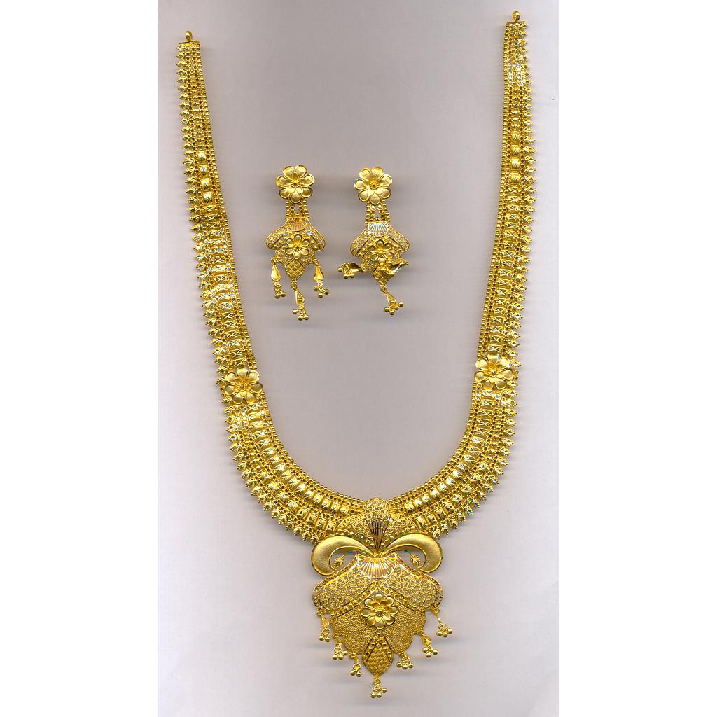 GOLD HALF SET LONG PLAIN FANCY