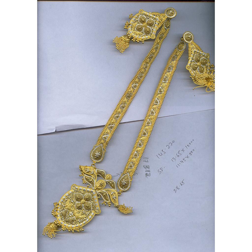 GOLD HALF SET LONG PLAIN FANCY