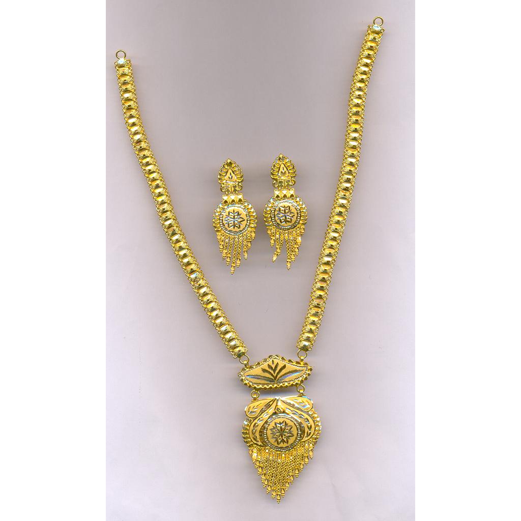 GOLD HALF SET LONG PLAIN FANCY