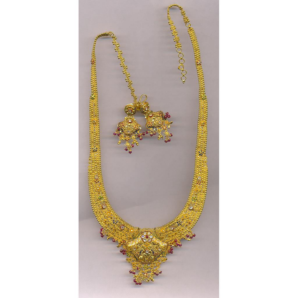 GOLD HALF SET LONG PLAIN FANCY