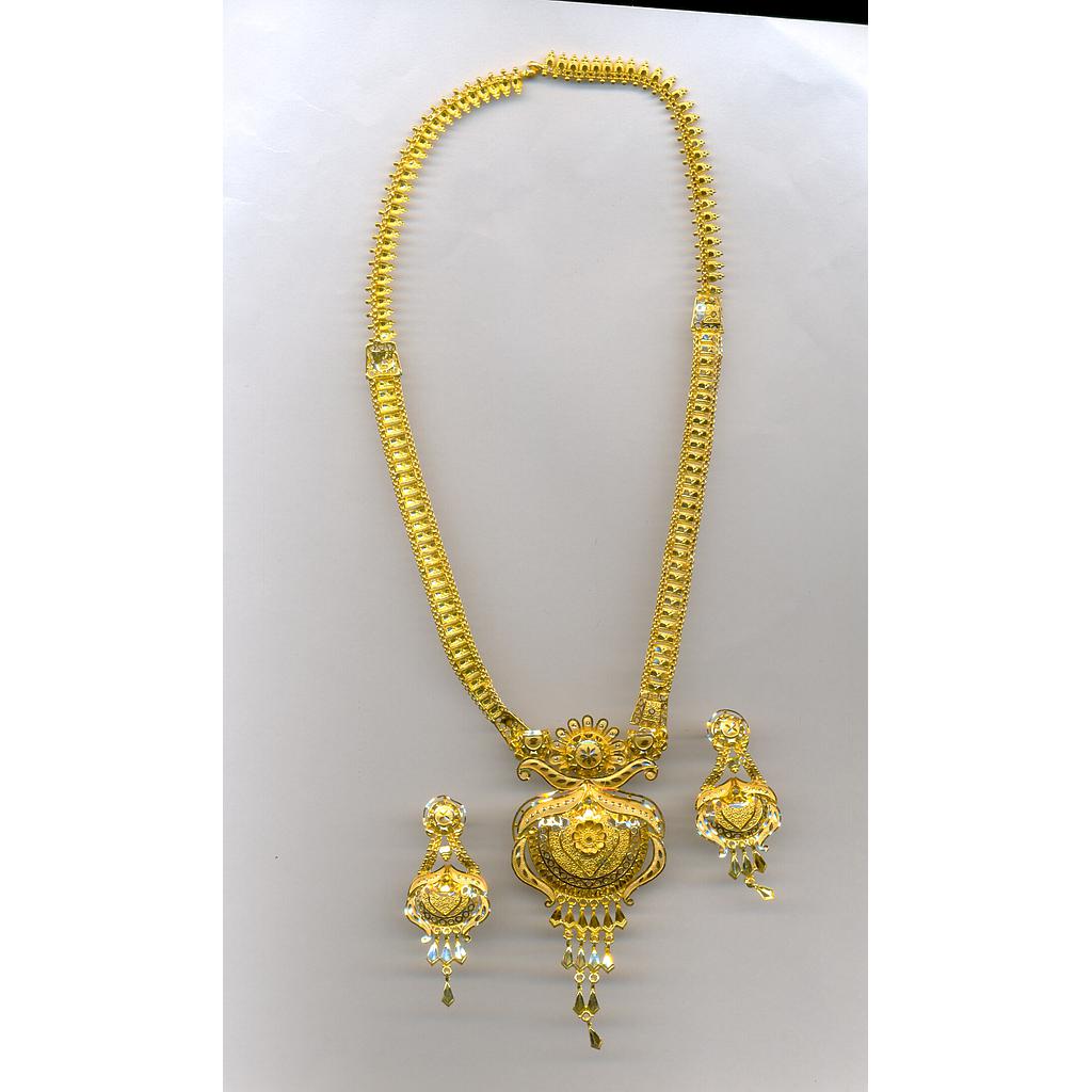 GOLD HALF SET LONG PLAIN FANCY