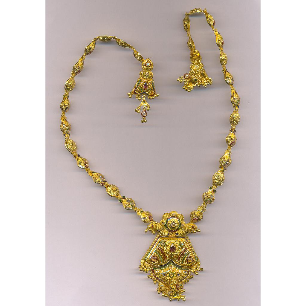 GOLD HALF SET LONG PLAIN FANCY