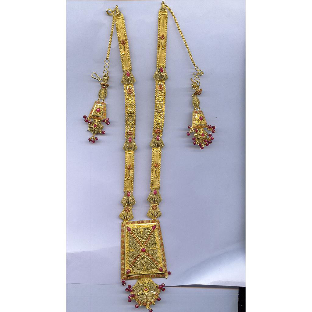 GOLD HALF SET LONG PLAIN FANCY