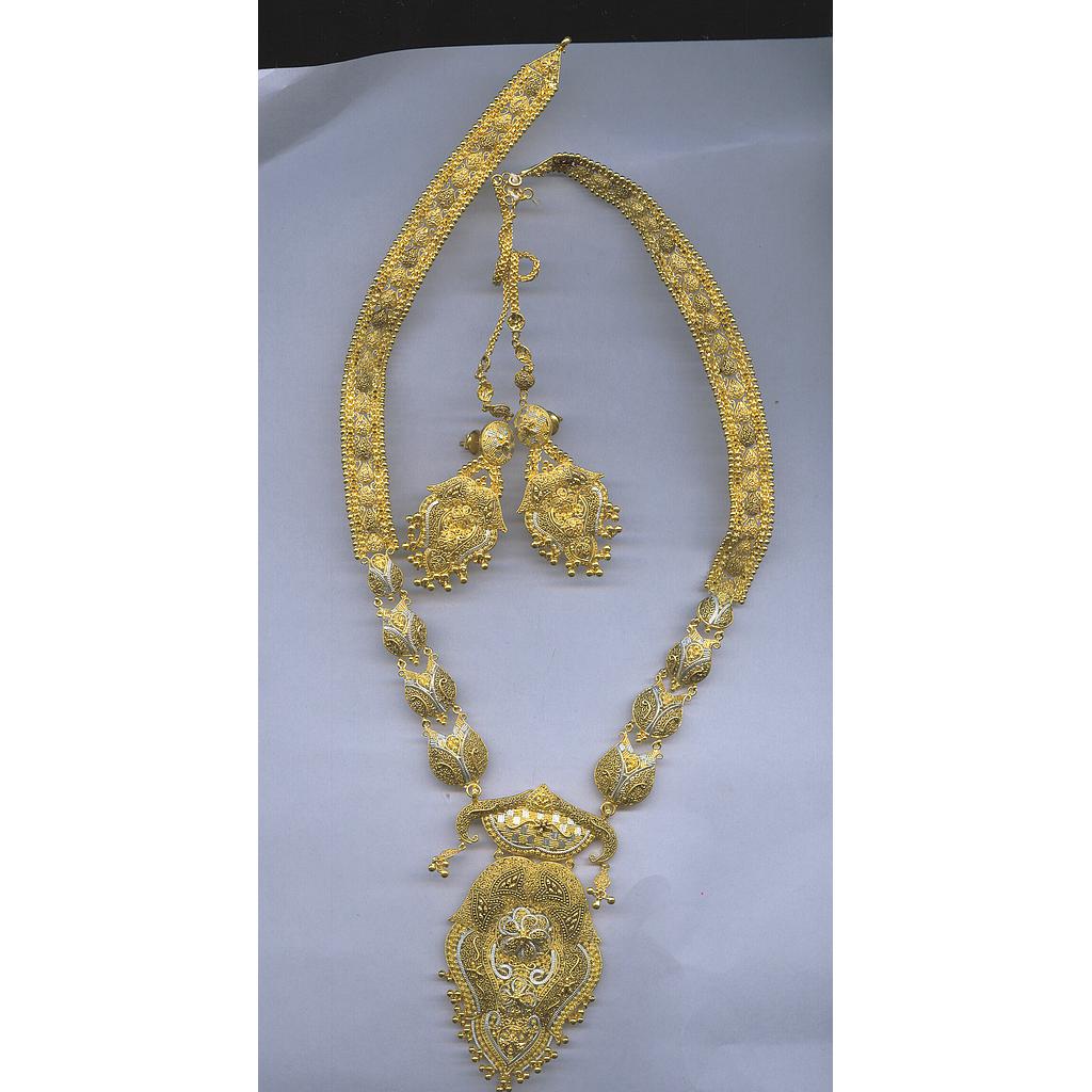 GOLD HALF SET LONG PLAIN FANCY