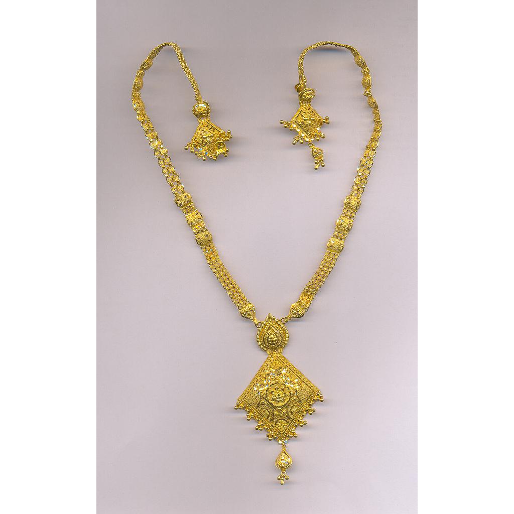 GOLD HALF SET LONG PLAIN FANCY