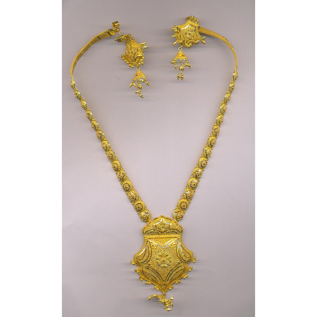 GOLD HALF SET LONG PLAIN FANCY