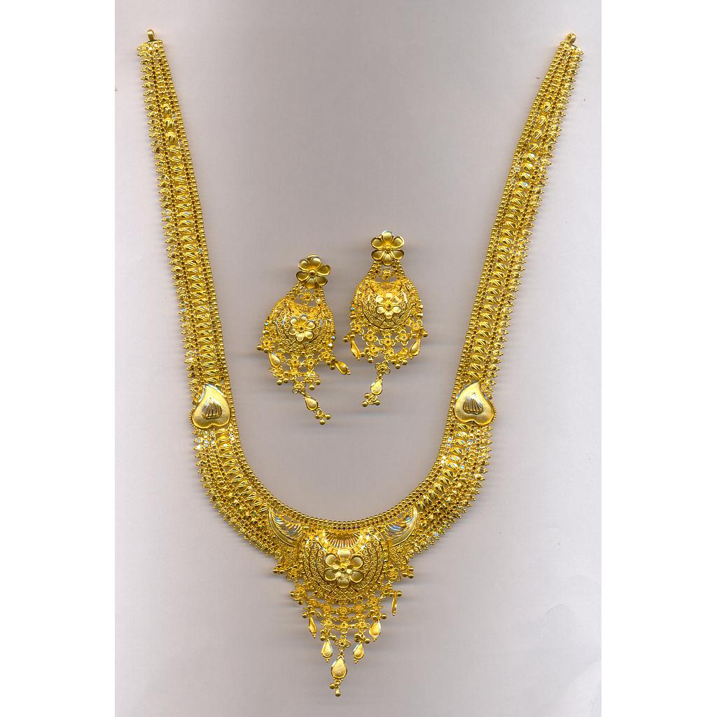 GOLD HALF SET LONG PLAIN FANCY