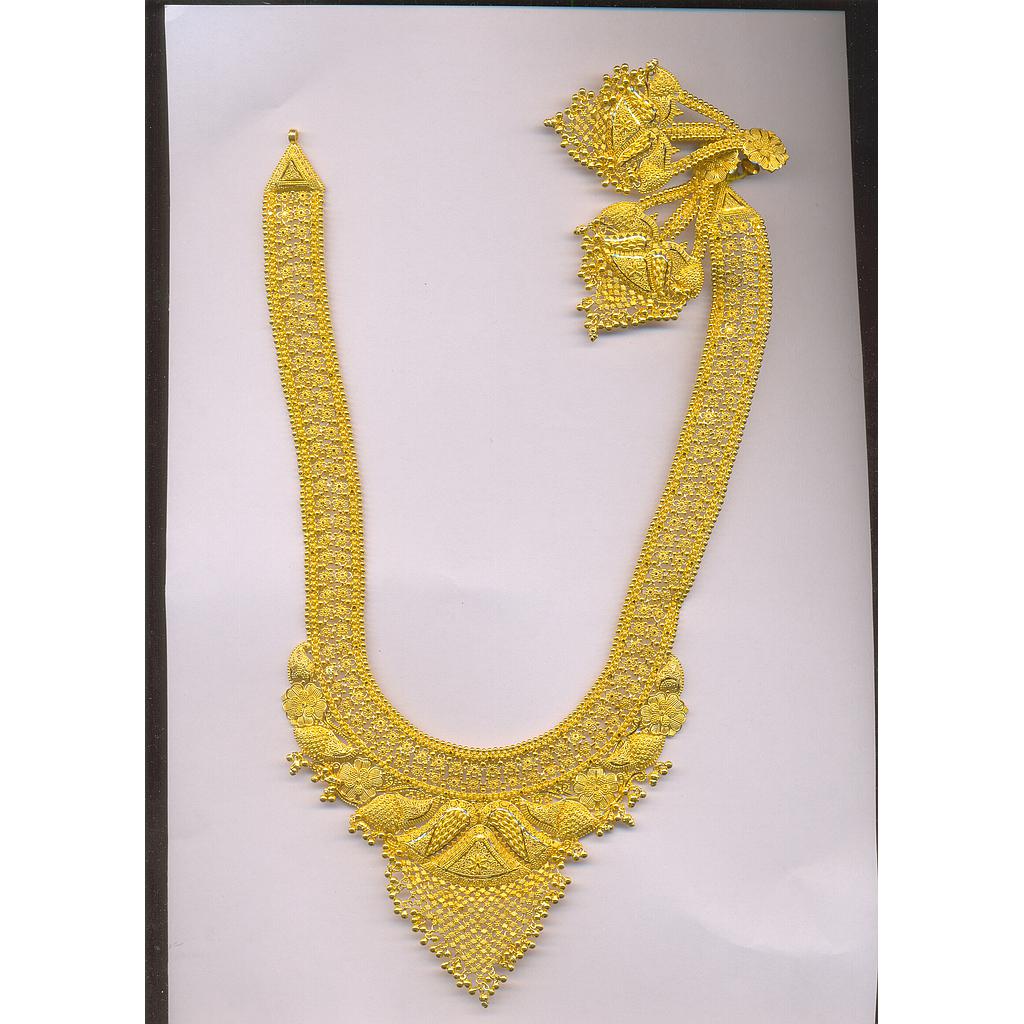 GOLD HALF SET LONG PLAIN FANCY