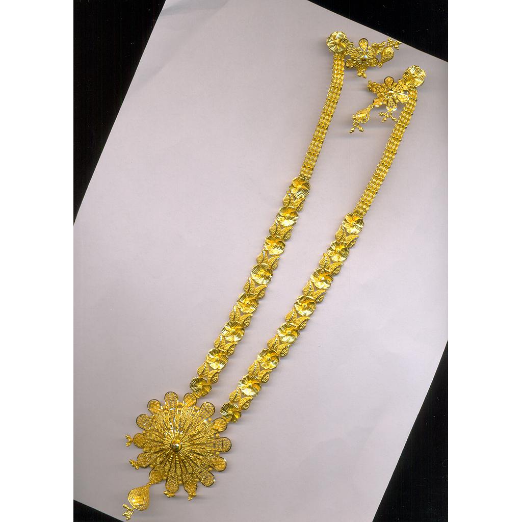 GOLD HALF SET LONG PLAIN FANCY