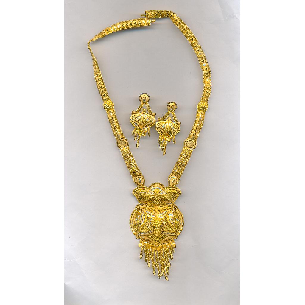 GOLD HALF SET LONG PLAIN FANCY