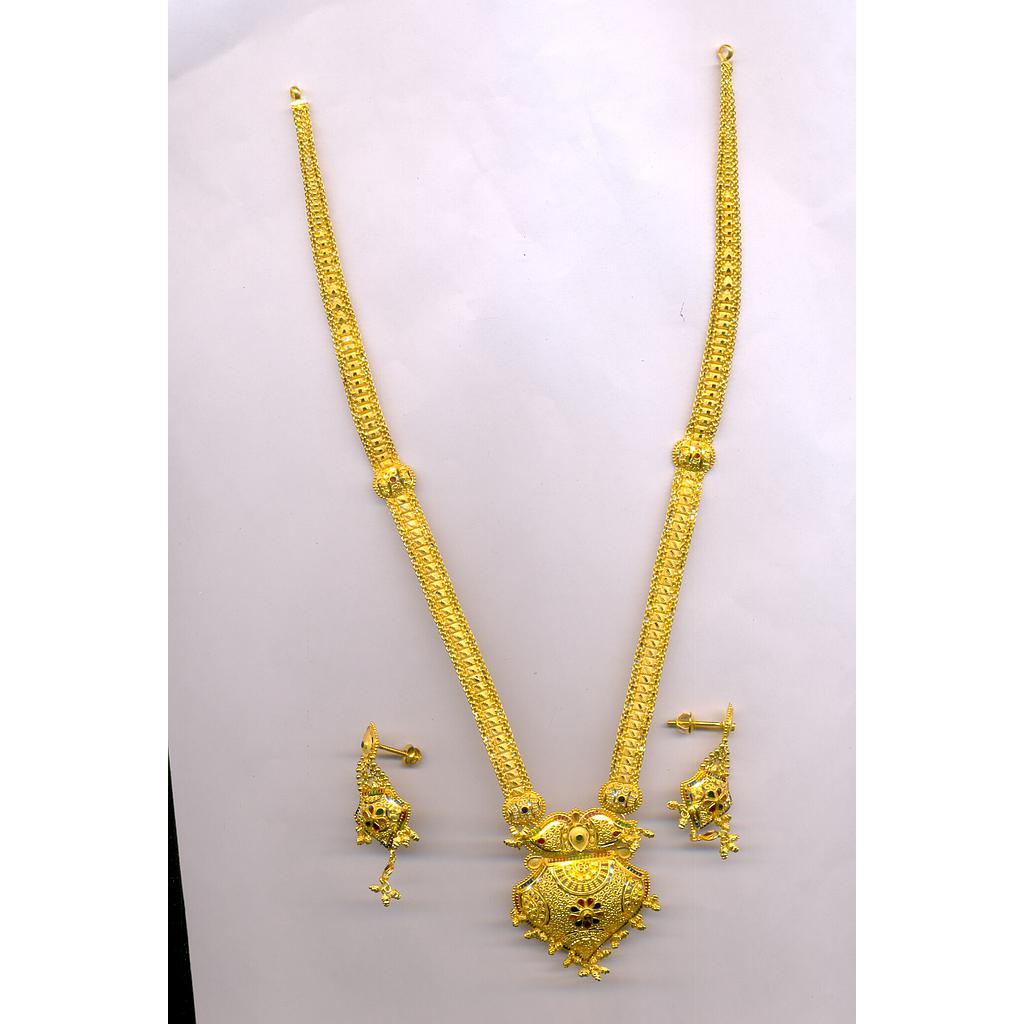GOLD HALF SET LONG PLAIN FANCY