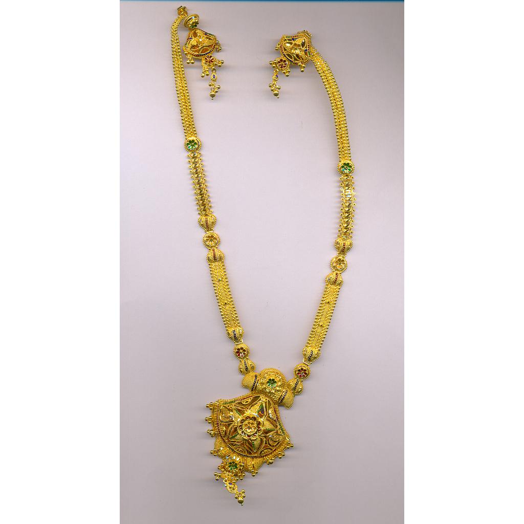 GOLD HALF SET LONG PLAIN FANCY