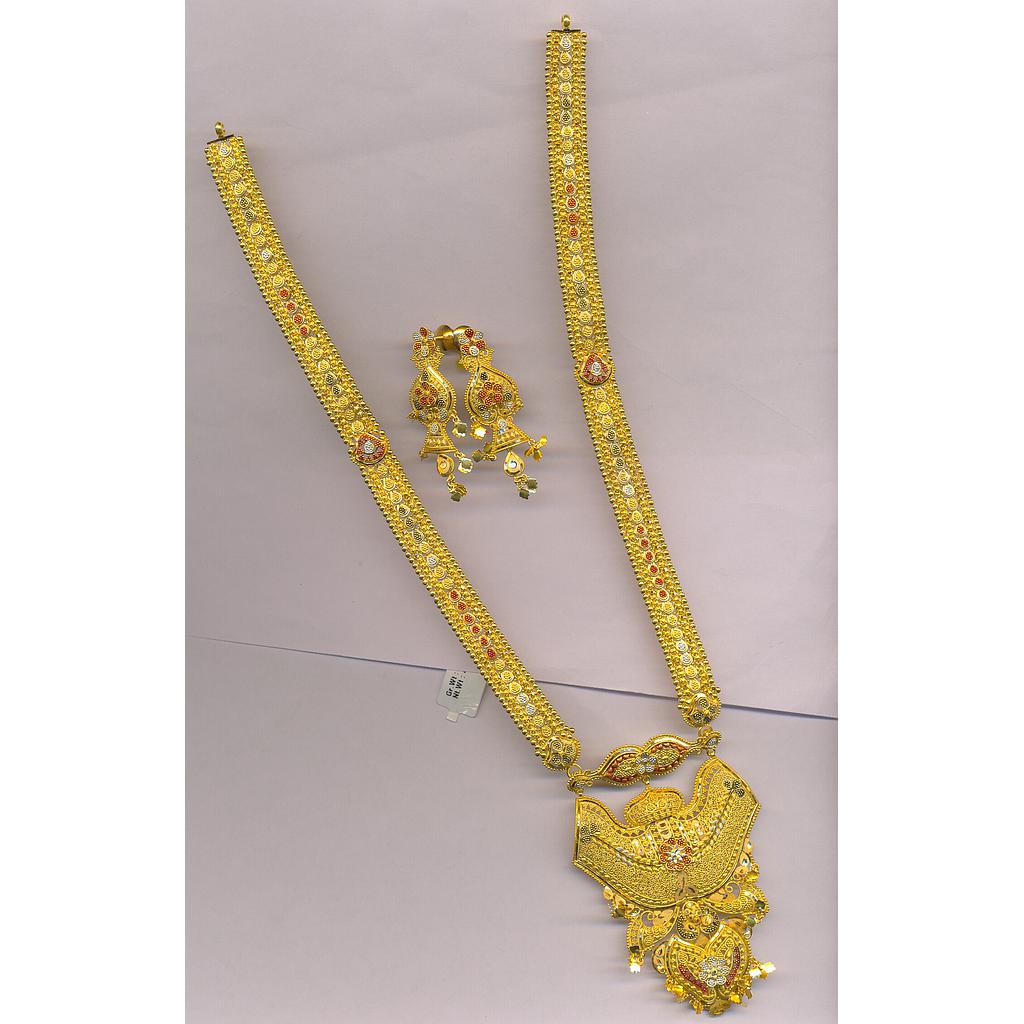 GOLD HALF SET LONG PLAIN FANCY