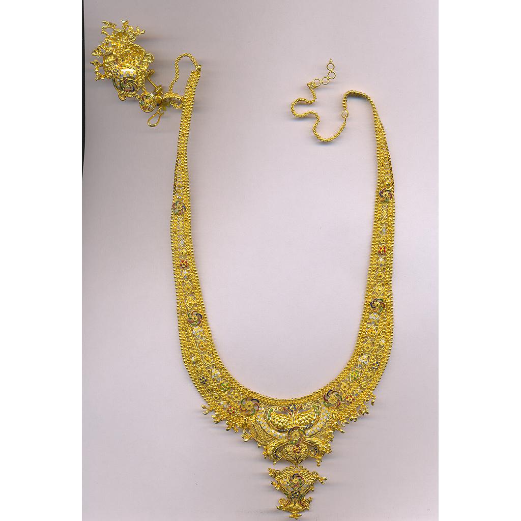 GOLD HALF SET LONG PLAIN FANCY