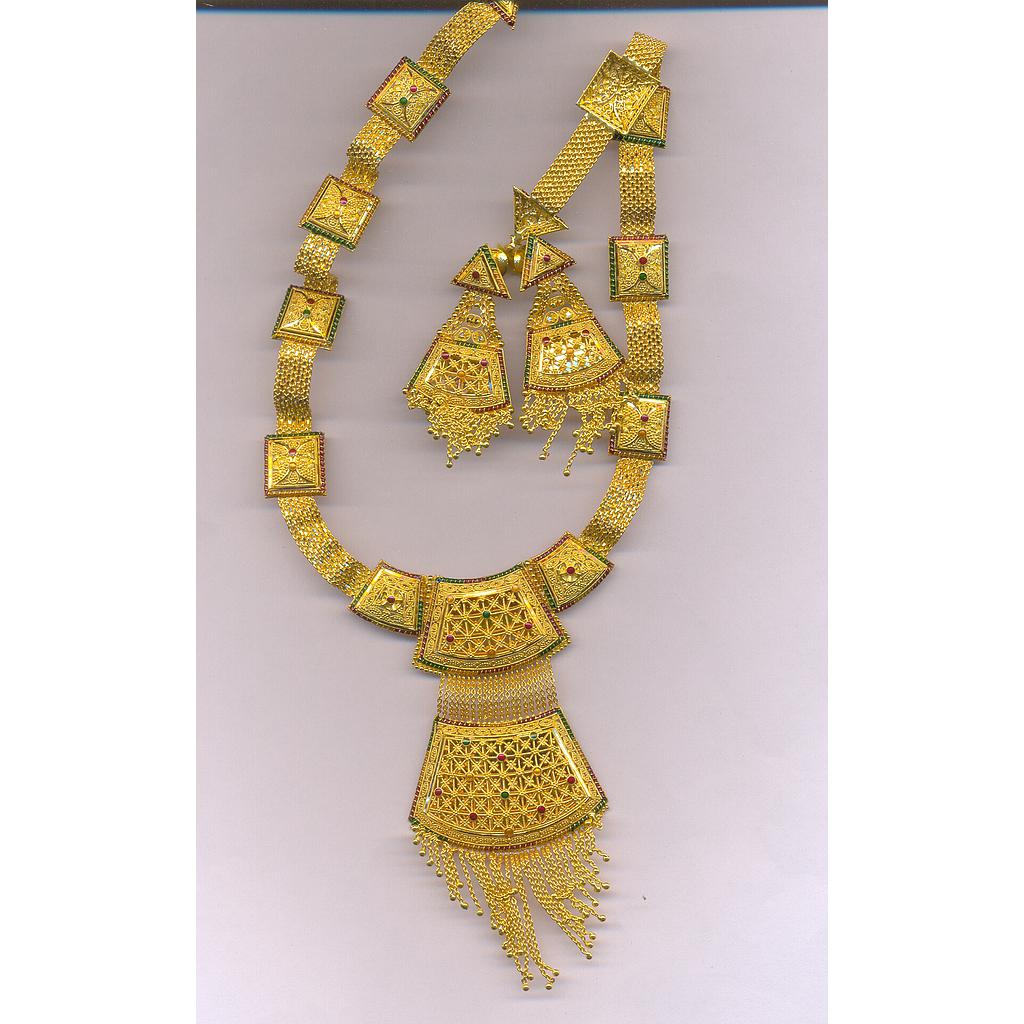 GOLD HALF SET LONG PLAIN FANCY