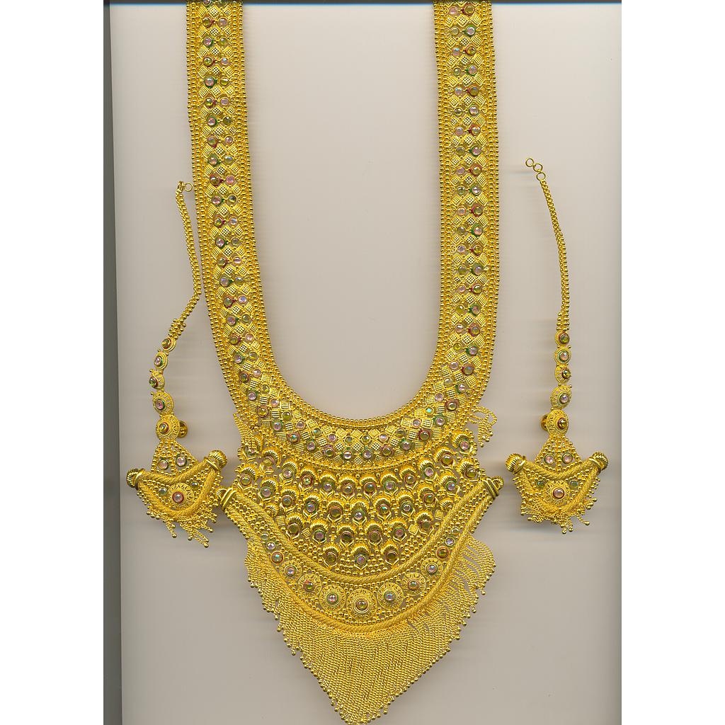 GOLD HALF SET LONG PLAIN FANCY