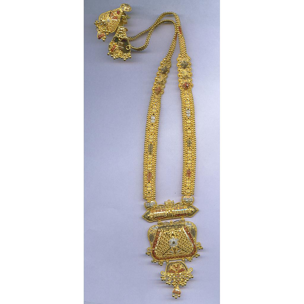 GOLD HALF SET LONG PLAIN FANCY