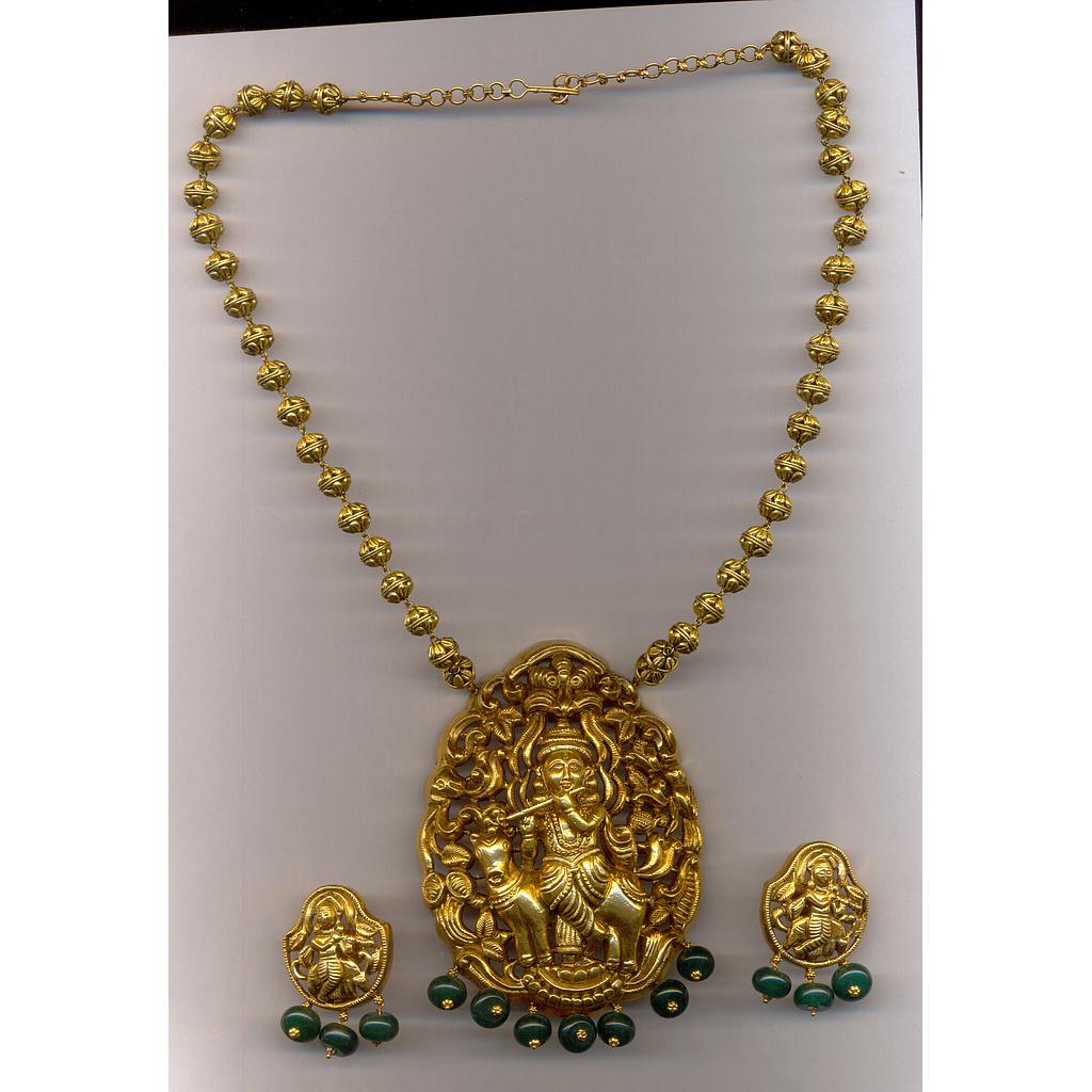 GOLD HALF SET PENDENT ANTIQUE EXCLUSIVE