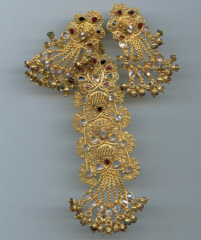 GOLD HALF SET PENDENT ANTIQUE EXCLUSIVE
