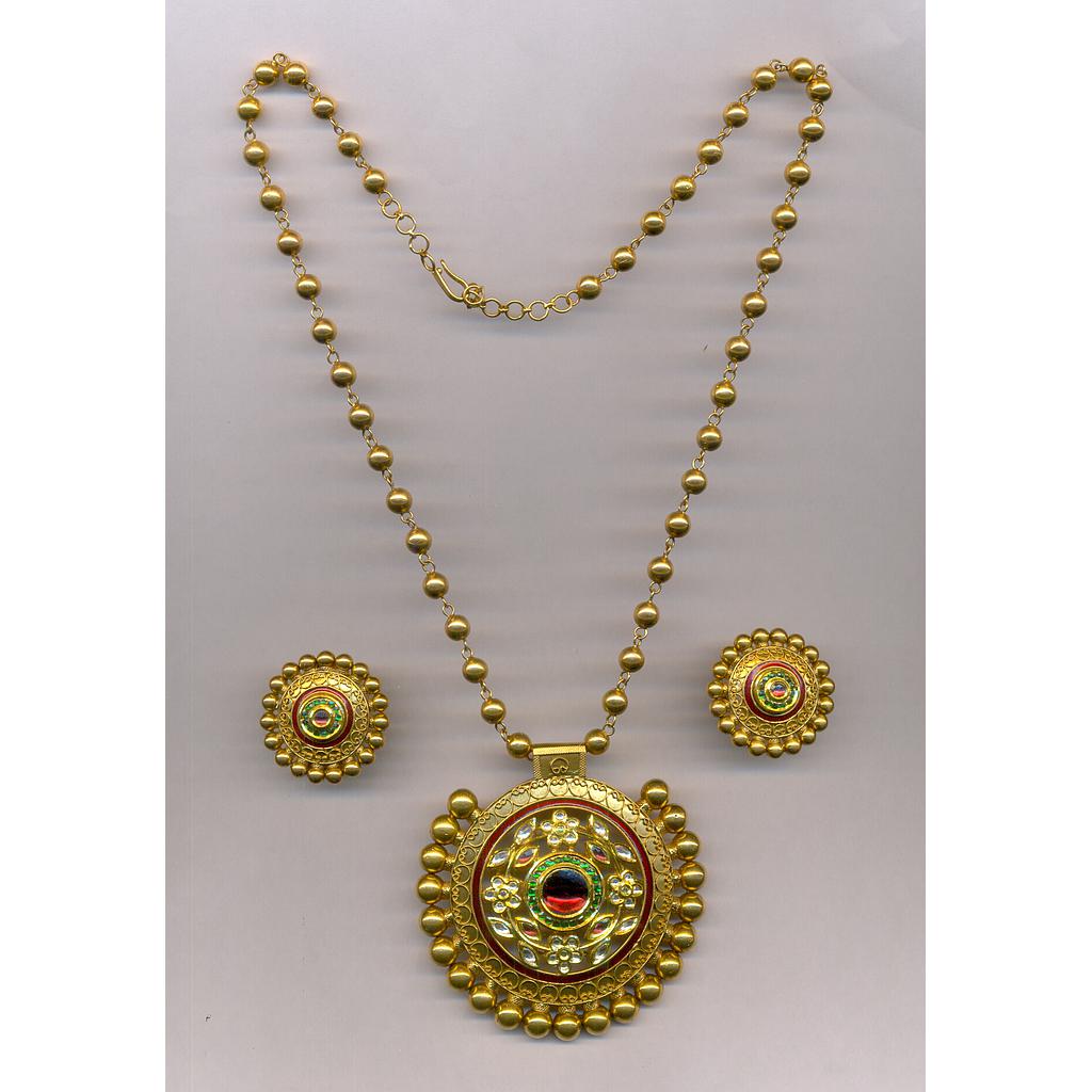 GOLD HALF SET PENDENT ANTIQUE EXCLUSIVE