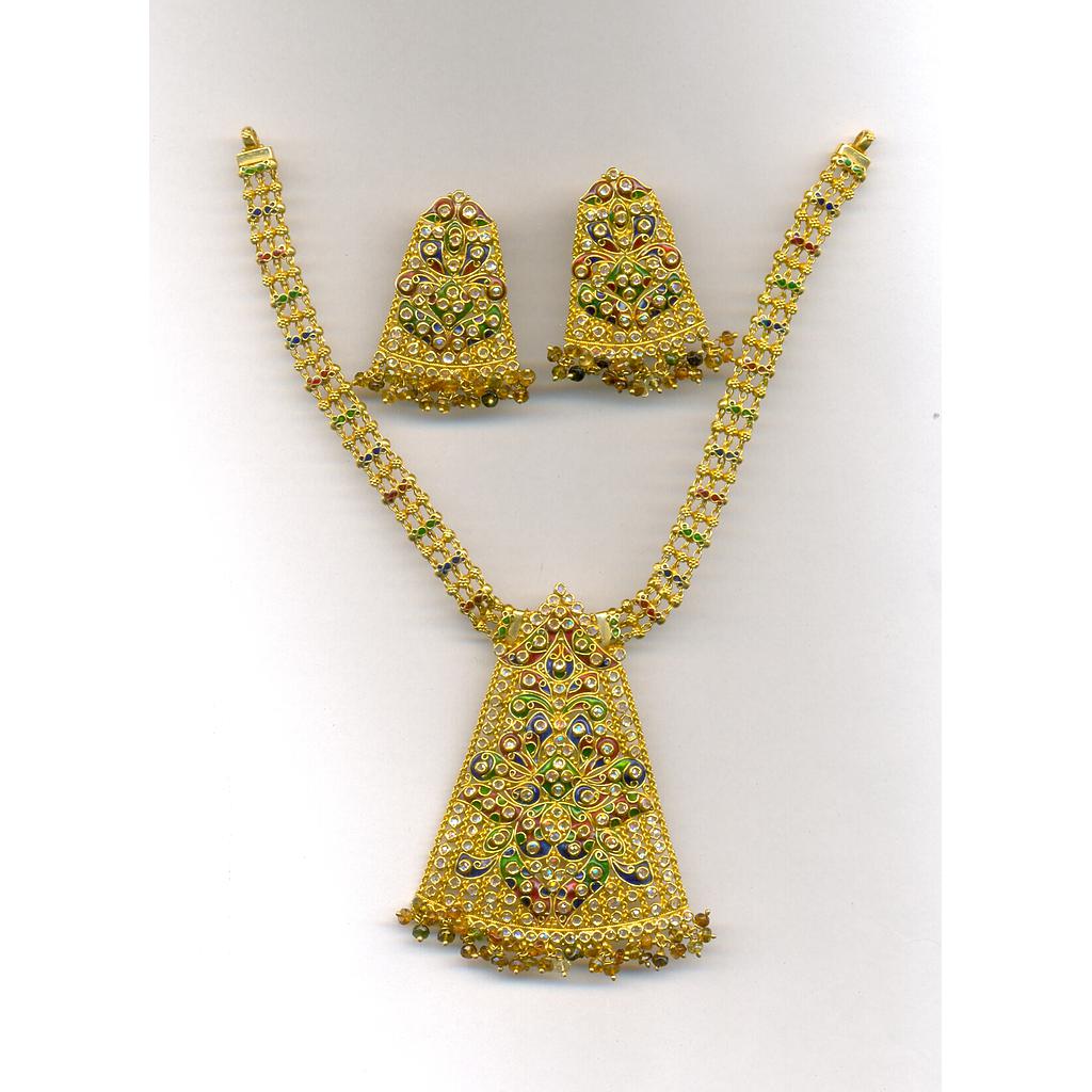 GOLD HALF SET PENDENT ANTIQUE EXCLUSIVE