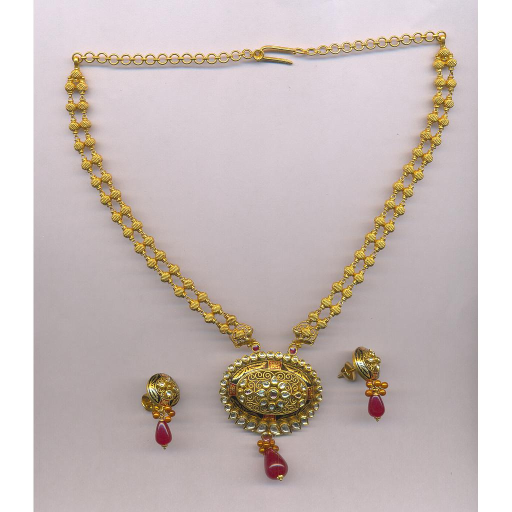 GOLD HALF SET PENDENT ANTIQUE EXCLUSIVE
