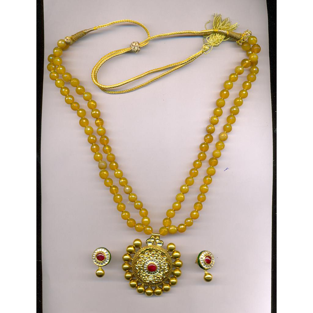 GOLD HALF SET PENDENT ANTIQUE EXCLUSIVE