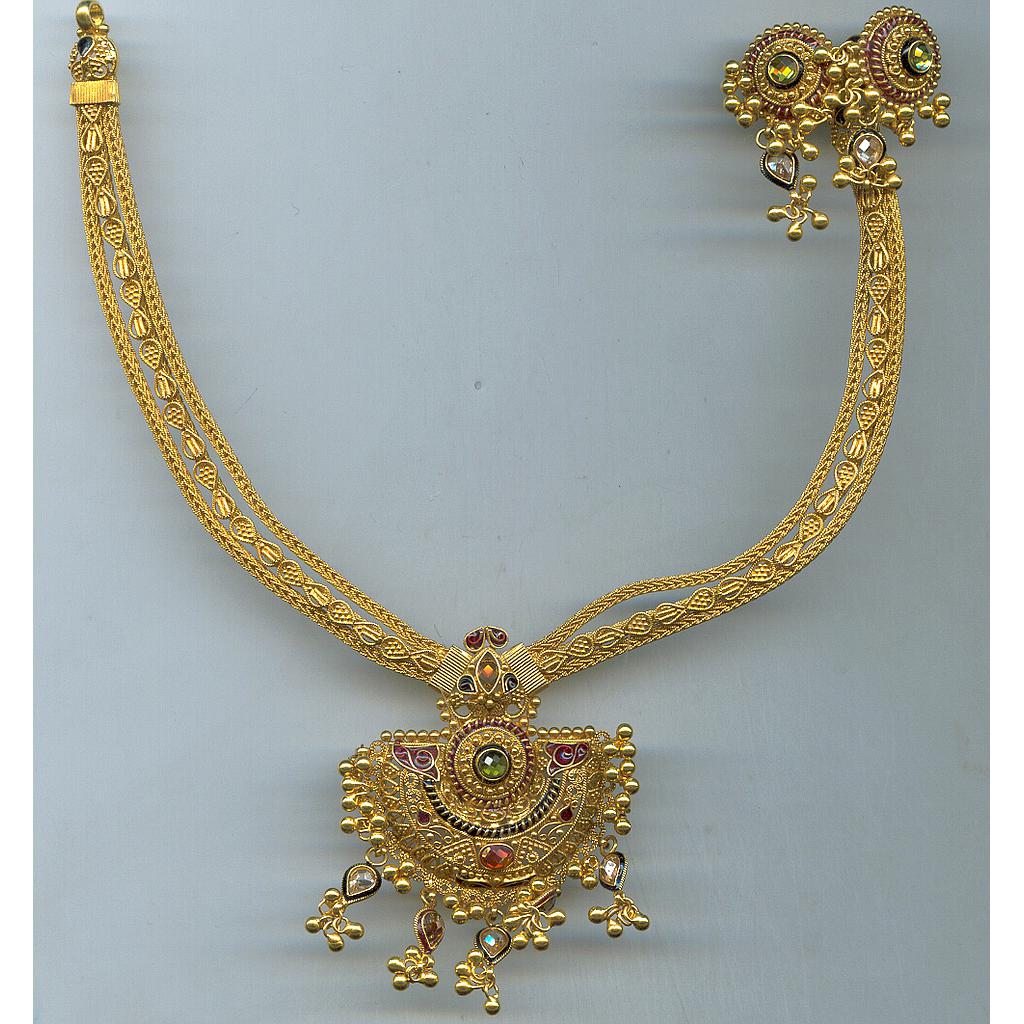 GOLD HALF SET PENDENT ANTIQUE EXCLUSIVE