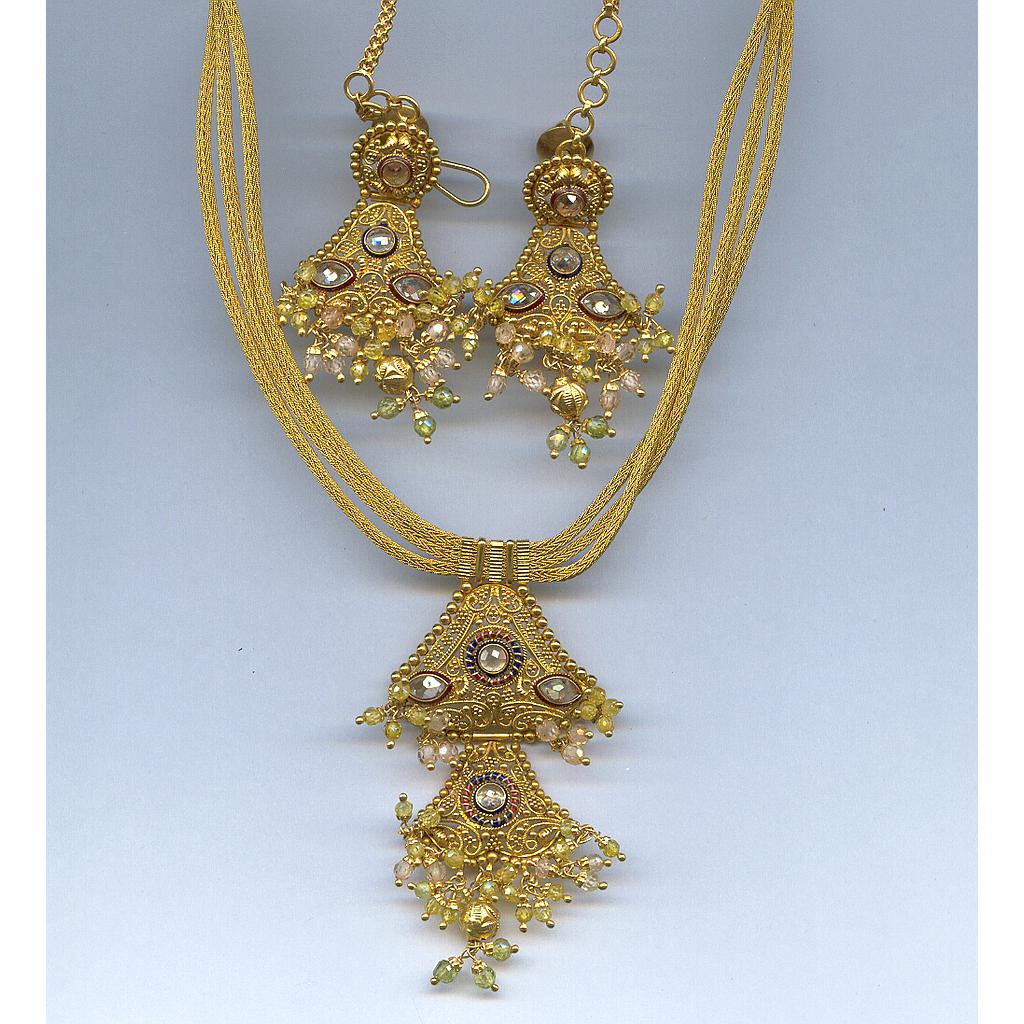 GOLD HALF SET PENDENT ANTIQUE GENERAL