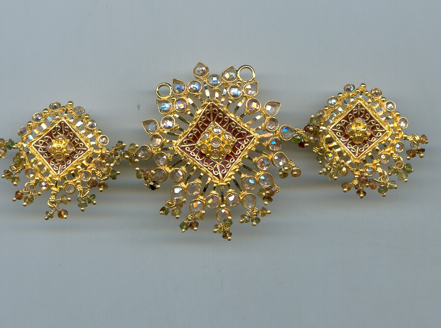 GOLD HALF SET PENDENT ANTIQUE GENERAL