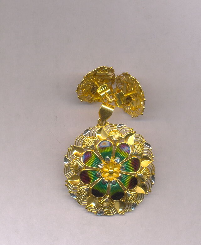 GOLD HALF SET PENDENT CASTING EXCLUSIVE