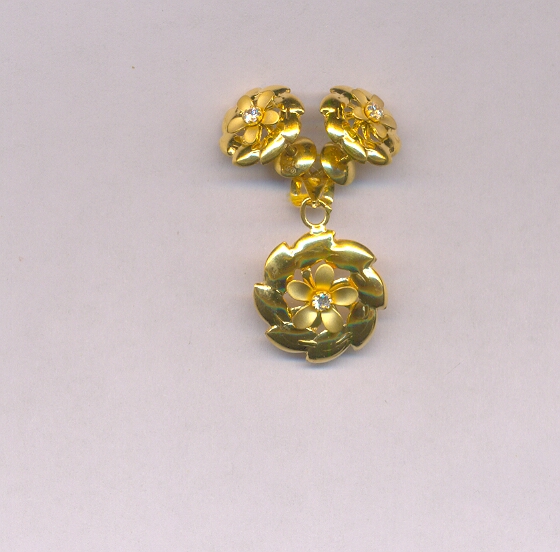 GOLD HALF SET PENDENT CASTING EXCLUSIVE