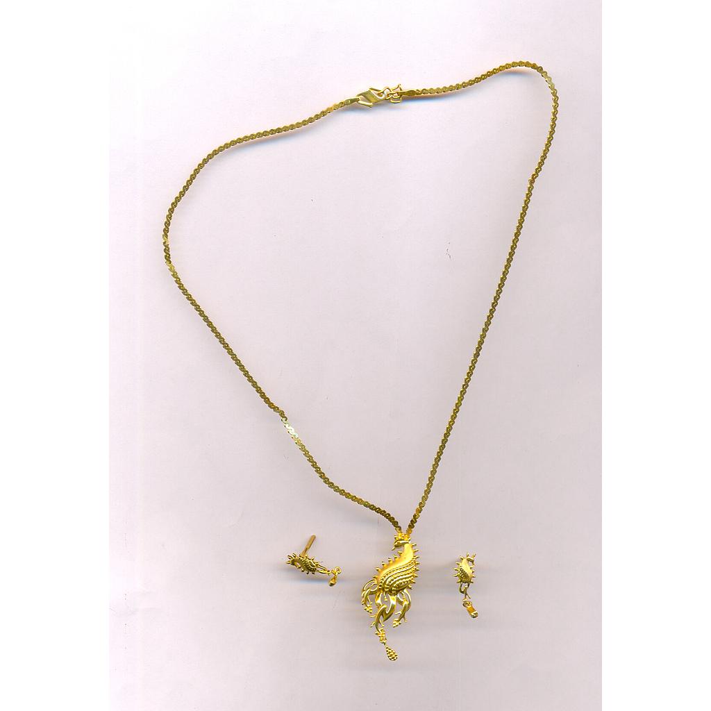 GOLD HALF SET PENDENT CASTING EXCLUSIVE