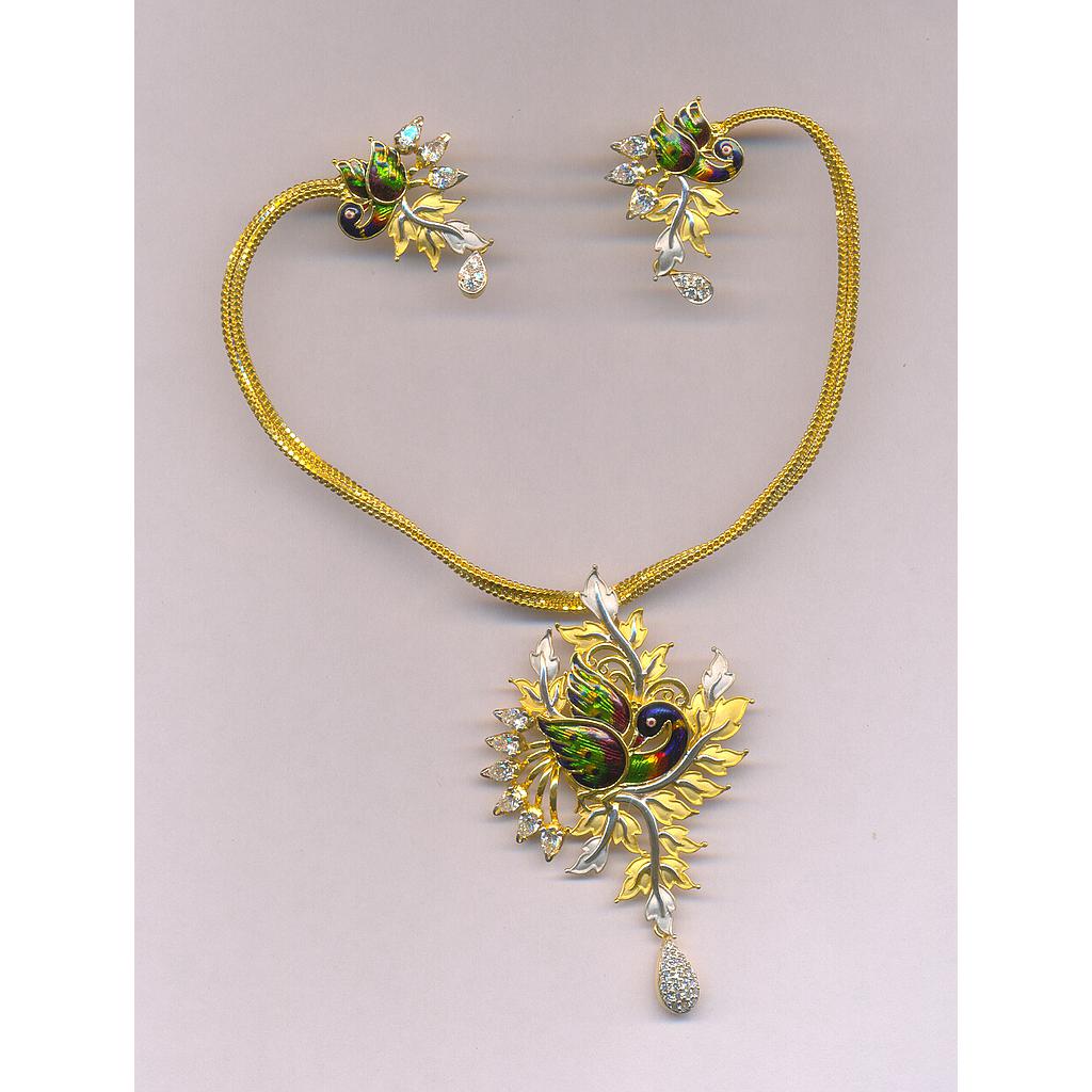 GOLD HALF SET PENDENT CASTING EXCLUSIVE