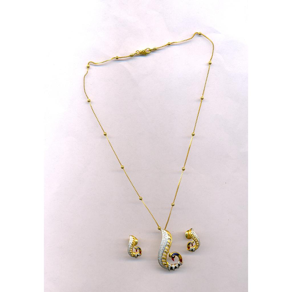 GOLD HALF SET PENDENT CASTING EXCLUSIVE