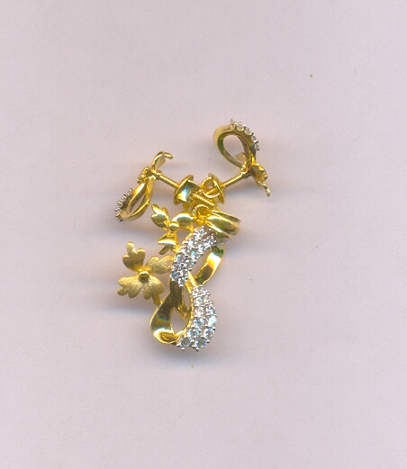 GOLD HALF SET PENDENT CASTING EXCLUSIVE