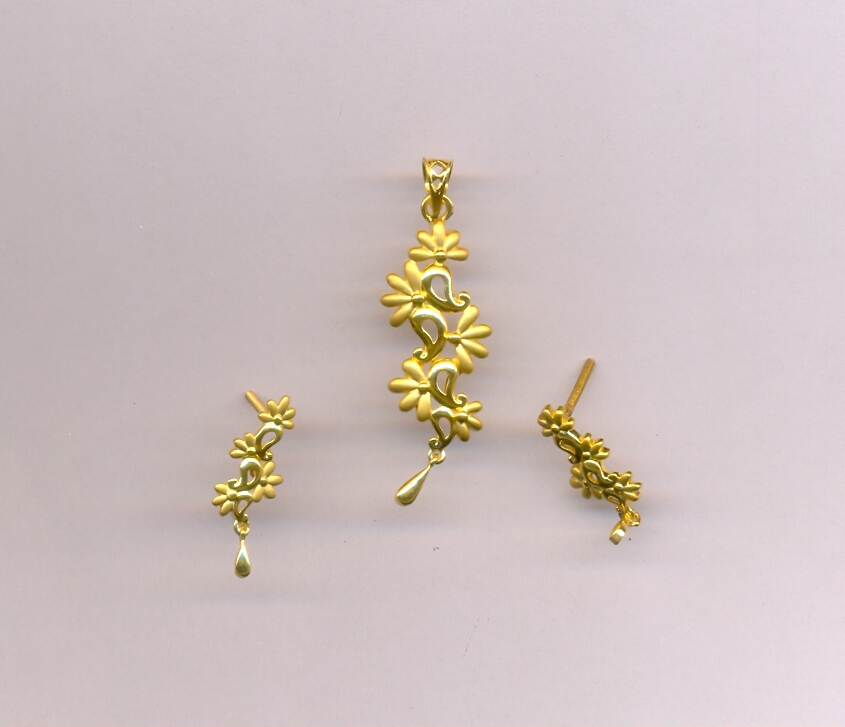 GOLD HALF SET PENDENT CASTING EXCLUSIVE