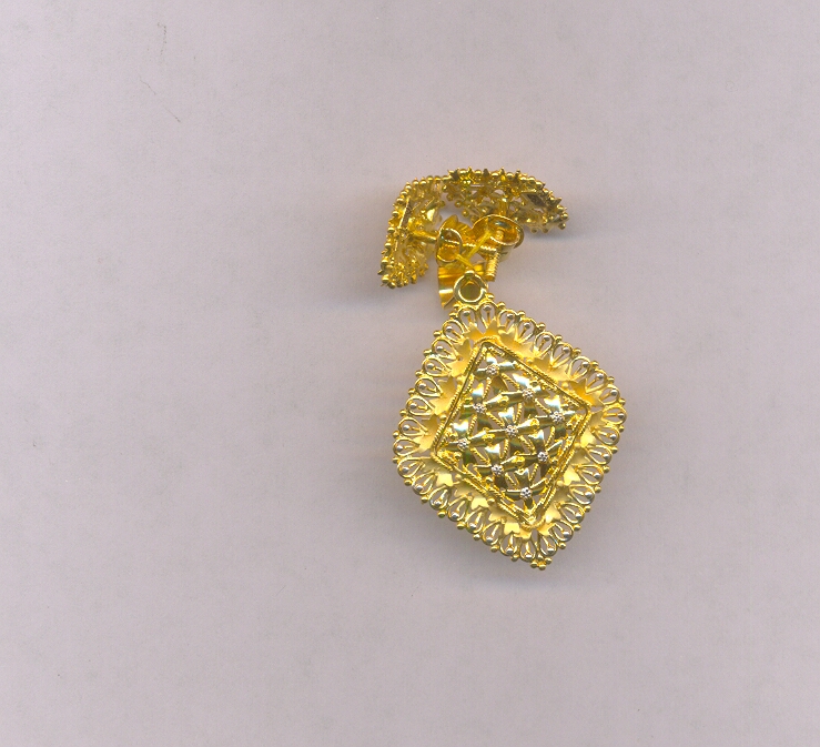 GOLD HALF SET PENDENT CASTING EXCLUSIVE