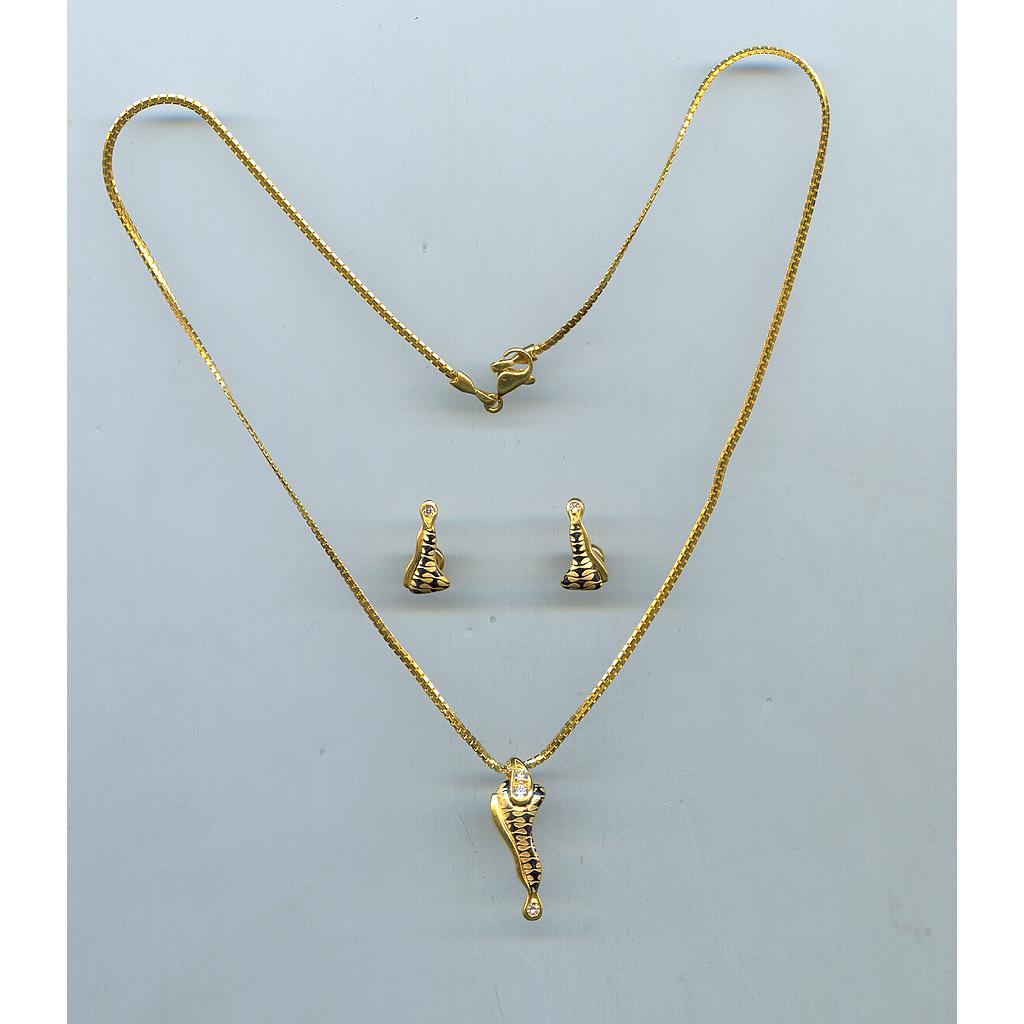 GOLD HALF SET PENDENT CASTING EXCLUSIVE