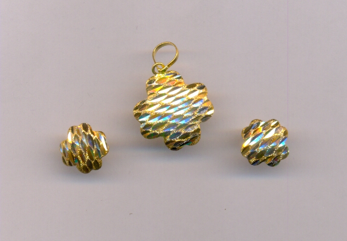 GOLD HALF SET PENDENT CASTING EXCLUSIVE