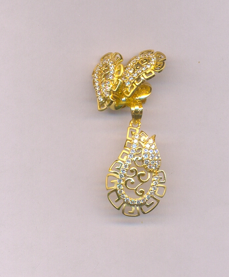 GOLD HALF SET PENDENT CASTING EXCLUSIVE