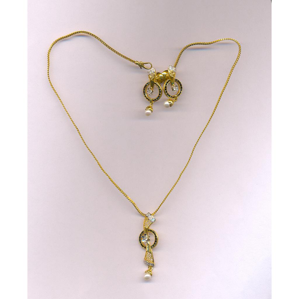GOLD HALF SET PENDENT CASTING EXCLUSIVE