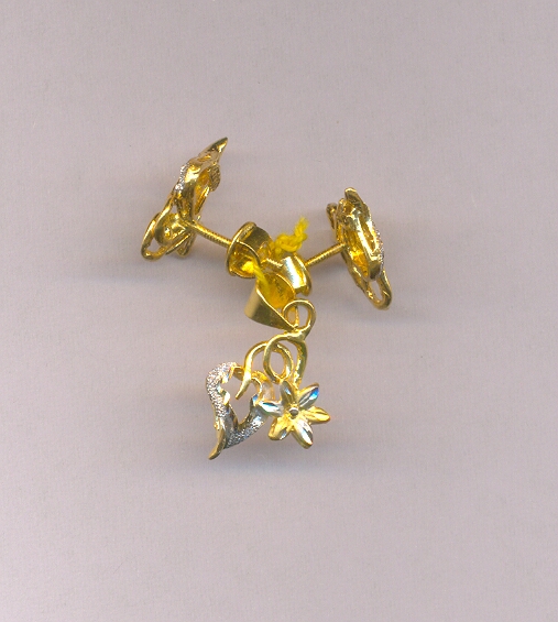 GOLD HALF SET PENDENT CASTING EXCLUSIVE