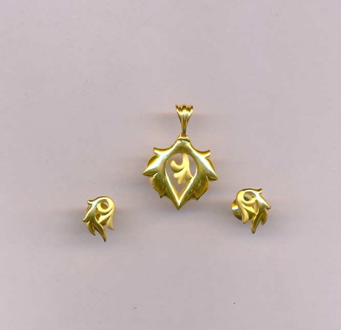 GOLD HALF SET PENDENT CASTING EXCLUSIVE
