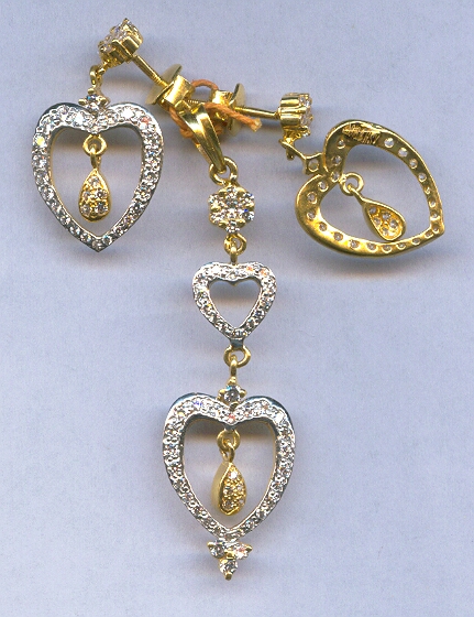 GOLD HALF SET PENDENT CASTING EXCLUSIVE