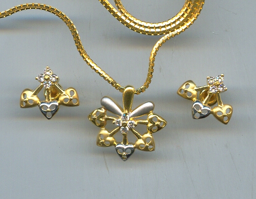 GOLD HALF SET PENDENT CASTING EXCLUSIVE