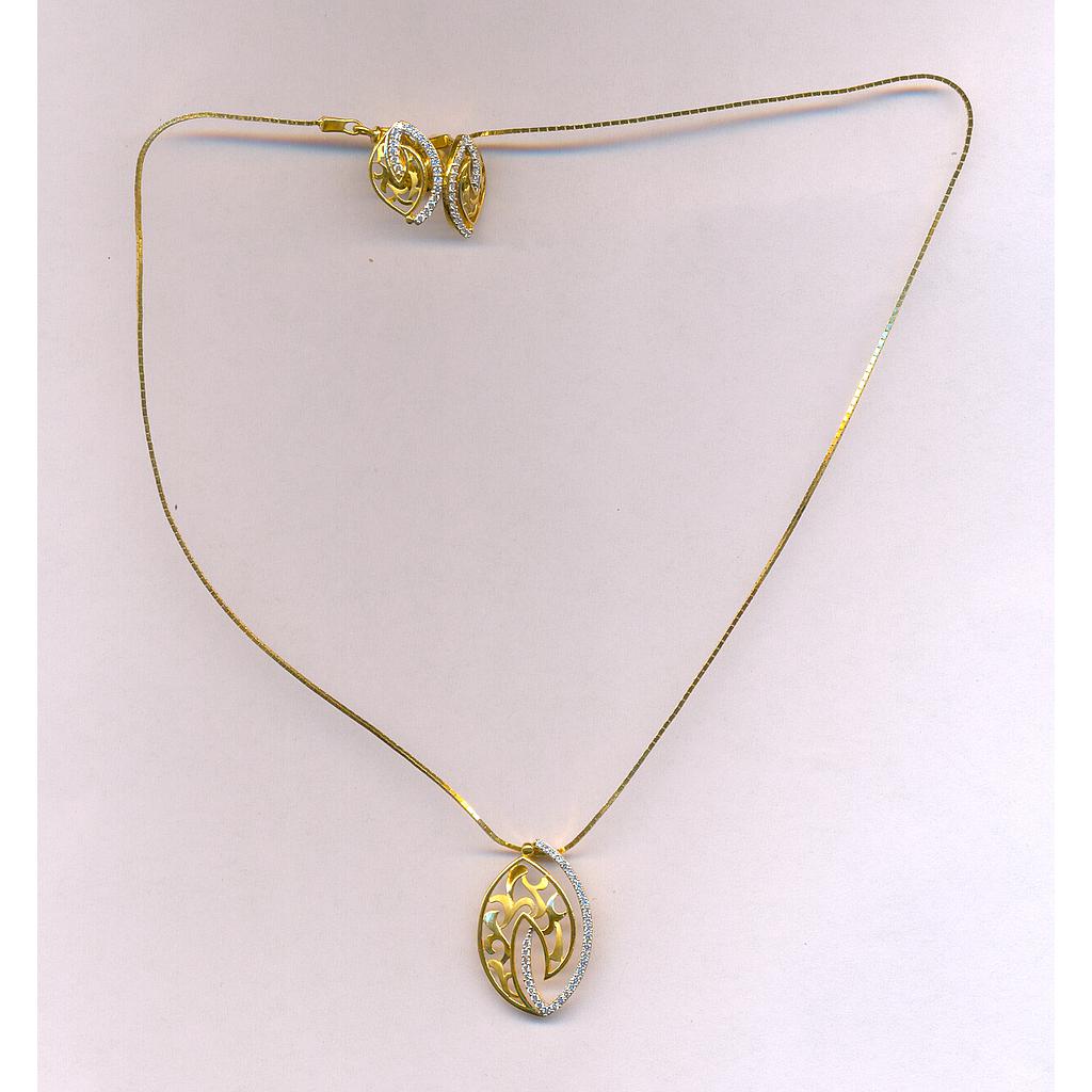 GOLD HALF SET PENDENT CASTING EXCLUSIVE