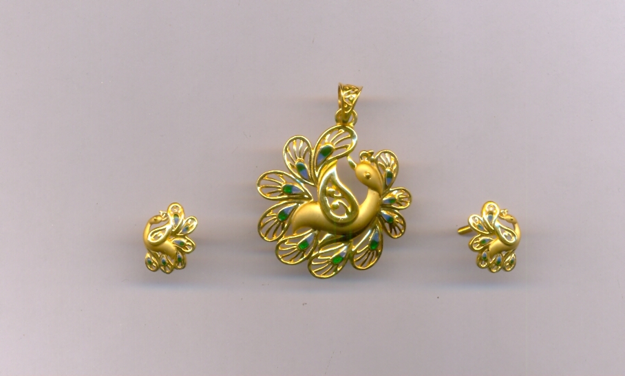 GOLD HALF SET PENDENT CASTING EXCLUSIVE