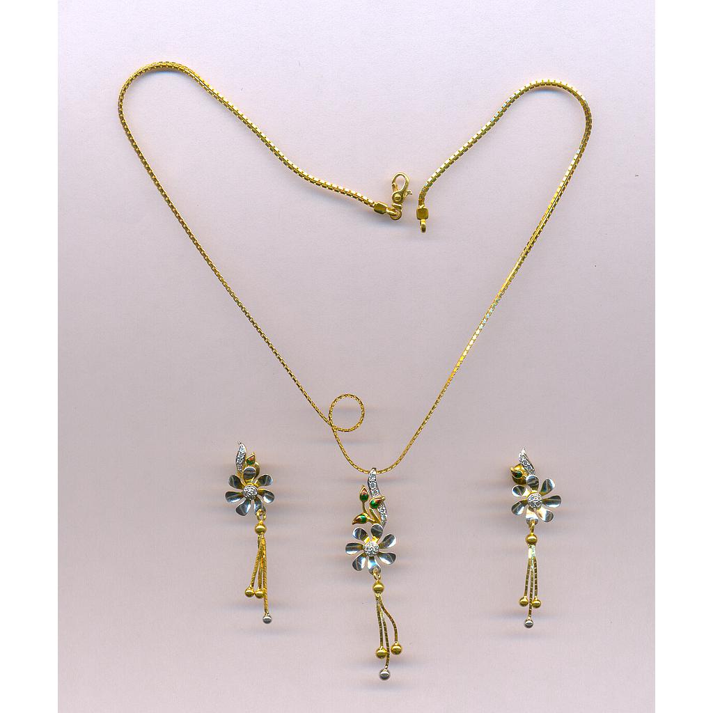 GOLD HALF SET PENDENT CASTING EXCLUSIVE